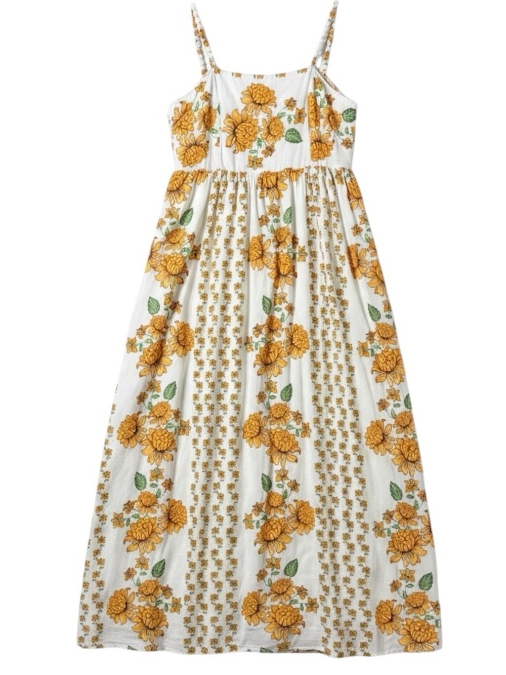 Japna Cotton Floral Maxi Dress Smocked Back
Boho Cottagecore Sundress Medium
